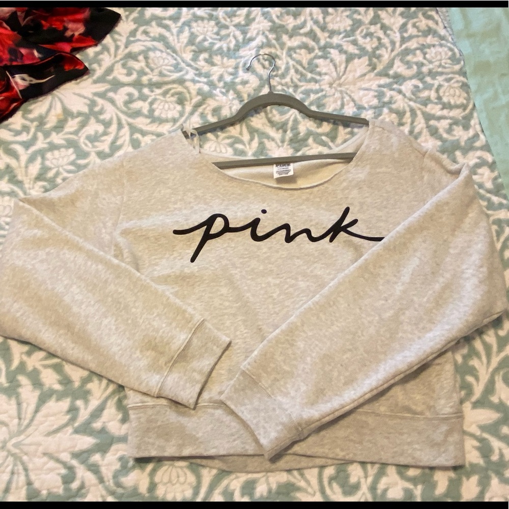 NWOT Victoria Secret PINK Sweatshirt In Gray